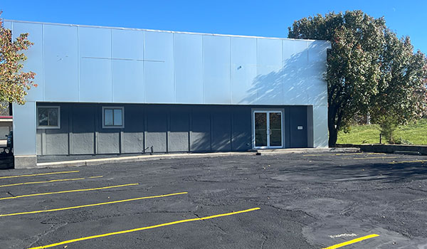 building exterior and parking lot